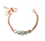 Bracelet By Mariana Woman Elegant Greens and Orange Opal Swarovski Crystals - Image 3