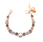 Bracelet By Mariana Woman Gorgeous Rose, Golden and Smoked Topaz Swarovski Crystals - Image 4