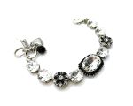 Mariana Bracelet Beautiful Clear & Jet Black Austrian Crystals My Treasures Coll. - Image 2