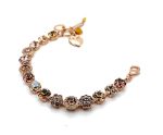 Bracelet By Mariana Woman Bold Golden Shadow and Smoked Topaz Swarovski Crystals - Image 2