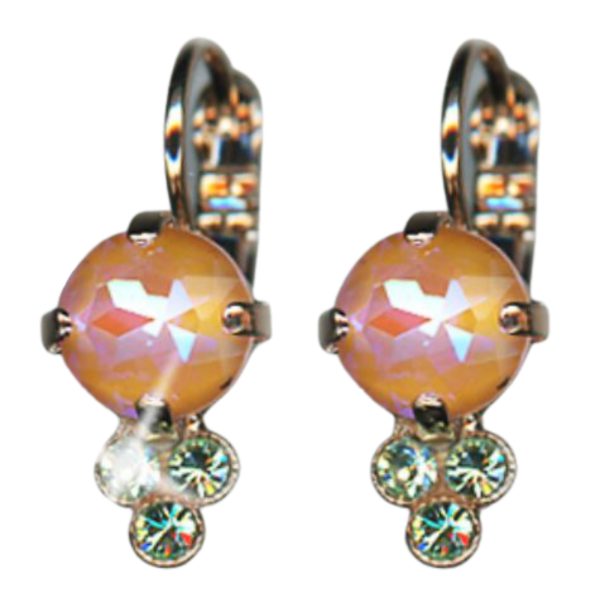 Mariana Earrings Glitzy Chrysolite & Orange Opal Austrian Crystals Boloria Dia My Butterfly Coll.