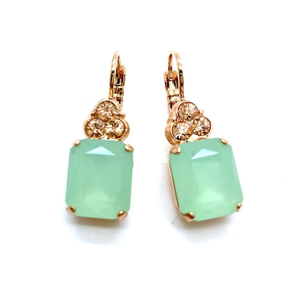 Mariana Earrings Sophisticated Mint Green & Moonlight Austrian Crystals Boloria Dia My Butterfly Coll.