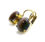 Earrings By Mariana Woman Gorgeous Oval Shape Dark Brown Swarovski Crystals - Image 3