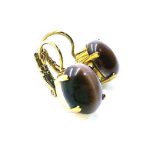 Earrings By Mariana Woman Gorgeous Oval Shape Dark Brown Swarovski Crystals - Image 2