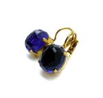 Earrings By Mariana Woman Elegant Round Amethyst Mineral-EG Plated