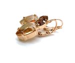Mariana Earrings Golden Shadow & Lt Smoked Topaz Austrian Crystals Euploea Core My Butterfly Coll. - Image 3