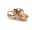 Mariana Earrings Golden Shadow & Lt Smoked Topaz Austrian Crystals Euploea Core My Butterfly Coll. - Image 2