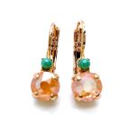 Mariana Earrings Dainty Green Opal & Orange Opal Austrian Crystals Boloria Dia My Butterfly Coll. - Image 2