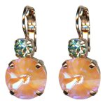 Earrings By Mariana Glitzy Chrysolite and Orange Opal Swarovski Crystals