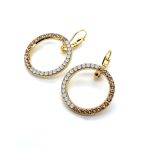 Earrings By Mariana Woman Glamorous White Opal and Silk Swarovski Crystals - Image 3