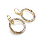 Earrings By Mariana Woman Glamorous White Opal and Silk Swarovski Crystals - Image 2