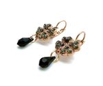 Mariana Earrings Jet, Green & Black Diamond Austrian Crystal My Treasures Coll. - Image 3