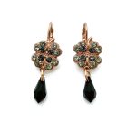 Mariana Earrings Jet, Green & Black Diamond Austrian Crystal My Treasures Coll.