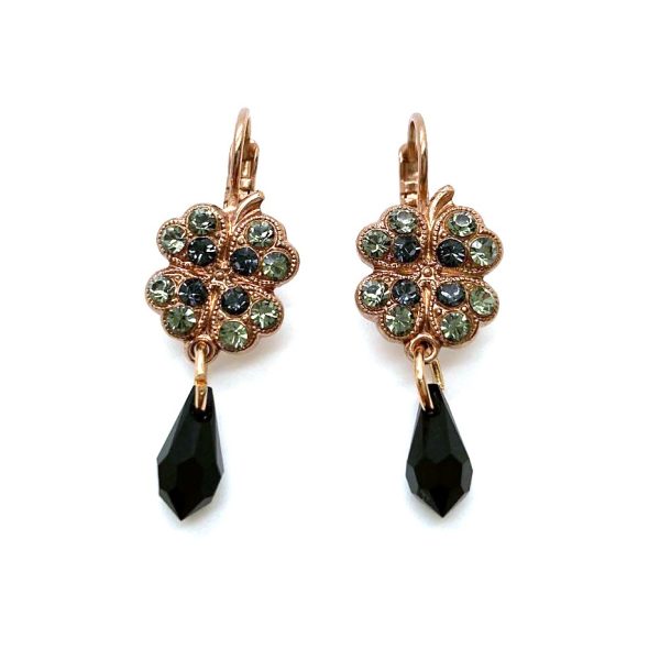 Mariana Earrings Jet, Green & Black Diamond Austrian Crystal My Treasures Coll.