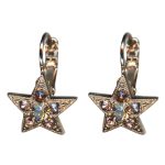 Mariana Earrings Star Shaped Golden Shadow & Vintage Rose Austrian Crystals Euploea Core My Butterfly Coll.