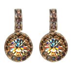 Mariana Earrings Glitzy Golden Shadow, Lt Smoked Topaz & Vintage Rose Austrian Crystals Euploea Core My Butterfly Coll. - Image 3