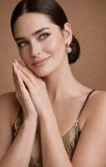 Earrings By Mariana Woman Glamorous Chrysolite Opal and Golden Swarovski Crystals - Image 3