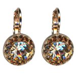 Mariana Earrings Adorable Moonlight & Lt Smoked Topaz Austrian Crystals Euploea Core My Butterfly Coll. - Image 2