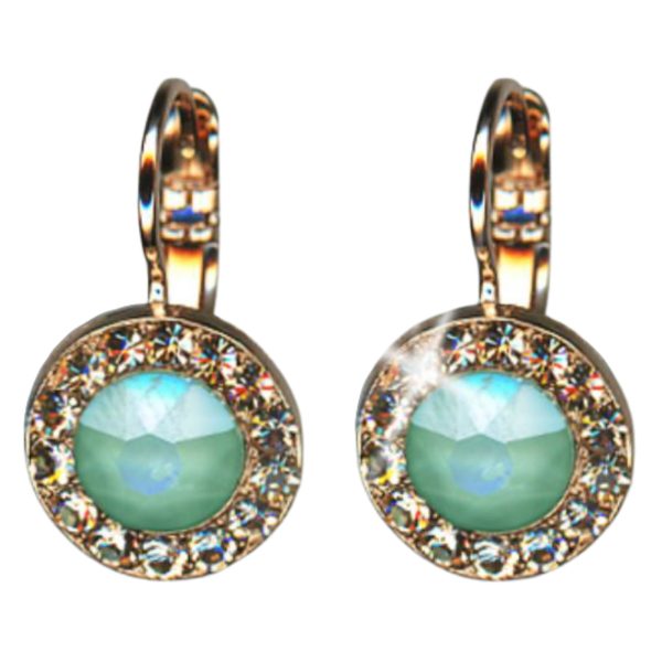 Mariana Earrings Shimmering Golden Shadow & Chrysolite Opal Austrian Crystals Boloria Dia My Butterfly Coll.