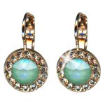 Mariana Earrings Shimmering Golden Shadow & Chrysolite Opal Austrian Crystals Boloria Dia My Butterfly Coll. - Image 3