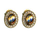 Mariana Earrings Elegant Golden Shadow & Moonlight Austrian Crystals Euploea Core My Butterfly Coll. - Image 3