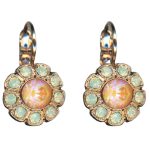 Mariana Earrings Dainty Floral in Chrysolite Opal & Orange Opal Austrian Crystals Boloria Dia My Butterfly Coll. - Image 3