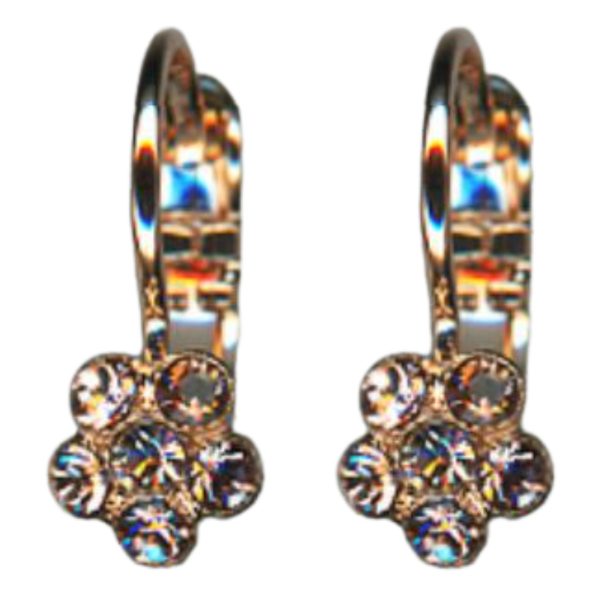 Mariana Earrings Dainty Floral in Vintage Rose Austrian Crystals Euploea Core My Butterfly Coll.