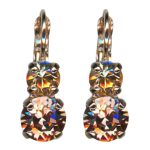 Mariana Earrings Sassy Vintage Rose & Golden Shadow Austrian Crystals Euploea Core My Butterfly Coll. - Image 3
