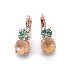 Mariana Earrings Boloria Dia My Butterfly Coll. Dainty Orange Opal & Chrysolite Austrian Crystals - Image 3