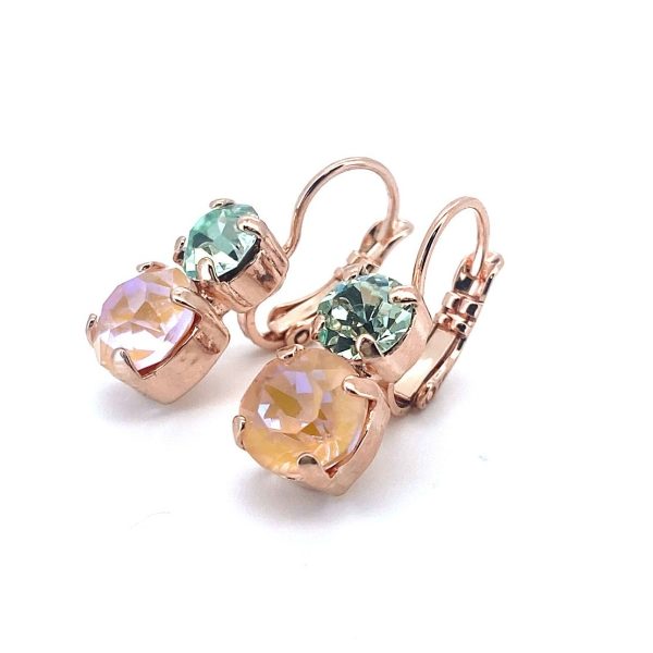 Mariana Earrings Boloria Dia My Butterfly Coll. Dainty Orange Opal & Chrysolite Austrian Crystals