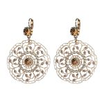 Mariana Earrings Boho Chic Vintage Rose, Golden Shadow & Lt Smoked Topaz Austrian Crystals Euploea Core My Butterfly Coll. - Image 3