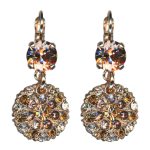Mariana Earrings Shimmering Moonlight, Golden Shadow & Vintage Rose Austrian Crystals Euploea Core My Butterfly Coll.