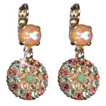 Mariana Earrings Gorgeous Dangling in Greens, Golden Shadow, Padparadscha & Orange Opal Austrian Crystals Boloria Dia My Butterfly Coll. - Image 3
