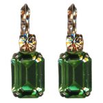 Mariana Earrings Timeless Fern Green & Golden Shadow Austrian Crystals Boloria Dia My Butterfly Coll.