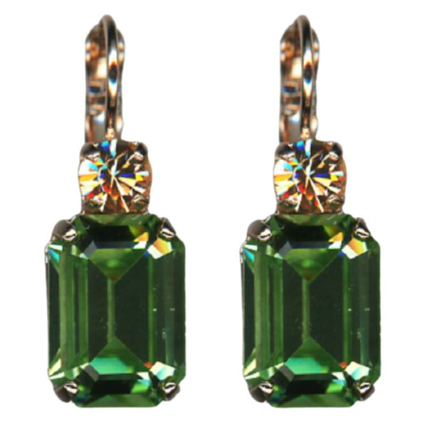 Mariana Earrings Timeless Fern Green & Golden Shadow Austrian Crystals Boloria Dia My Butterfly Coll.