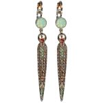 Mariana Earrings Fashionable Dangling Greens, Padparadscha & Moonlight Austrian Crystals Boloria Dia My Butterfly Coll. - Image 3