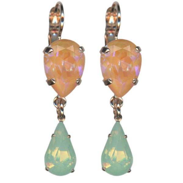 Earrings By Mariana Woman Exquisite Orange and Chrysolite Swarovski Crystals