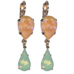 Earrings By Mariana Woman Exquisite Orange and Chrysolite Swarovski Crystals - Image 2