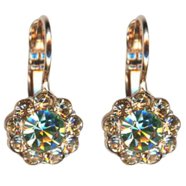 Earrings By Mariana Woman Dainty Moonlight and Chrysolite Swarovski Crystals