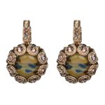 Mariana Earrings Timeless Cheetah Rhinestone, Vintage Rose & Moonlight Austrian Crystals Euploea Core My Butterfly Coll. - Image 2
