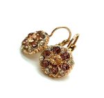 Earrings By Mariana Woman Charming Moonlight and Golden Shadow Swarovski Crystals - Image 3
