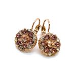 Earrings By Mariana Woman Charming Moonlight and Golden Shadow Swarovski Crystals