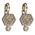 Mariana Earrings Hexagon Clustered Moonlight & Chrysolite Opal Austrian Crystals Boloria Dia My Butterfly Coll.