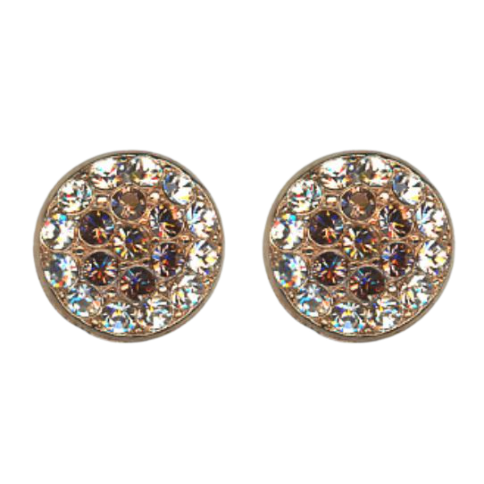 E-1416-1119-RG2(1) Mariana Earrings Simply Elegant Lt Smoked Topaz & Golden Shadow Austrian Crystals Euploea Core My Butterfly Coll. - Image 1