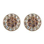 Mariana Earrings Simply Elegant Lt Smoked Topaz & Golden Shadow Austrian Crystals Euploea Core My Butterfly Coll. - Image 2