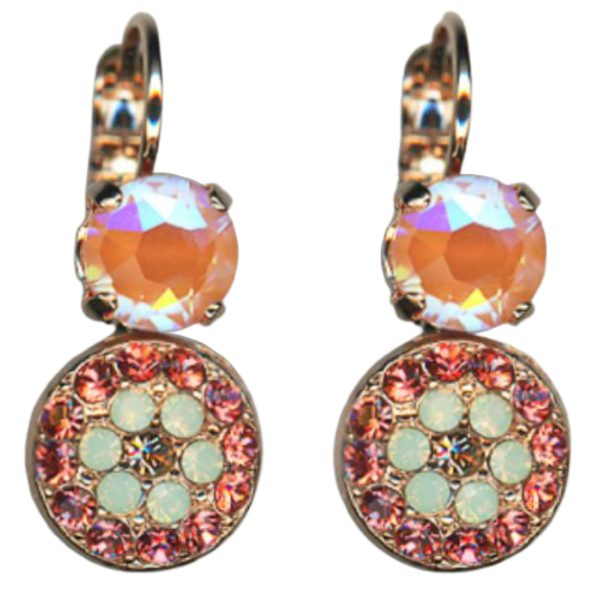 Mariana Earrings Sassy Orange Opal, Padparadscha, Chrysolite Opal & Moonlight Austrian Crystals Boloria Dia My Butterfly Coll.