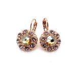 Earrings By Mariana My Butterfly Coll. Floral Golden Shadow & Vintage Rose Austrian Crystals - Image 3