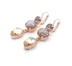 Earrings By Mariana My Butterfly Coll. Sophisticated Vintage Rose & Golden Shadow Austrian Crystals