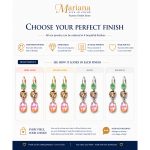 Earrings By Mariana Woman Elegant Mint Green and Golden Swarovski Crystals - Image 5
