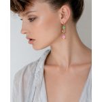 Earrings By Mariana Woman Elegant Mint Green and Golden Swarovski Crystals - Image 6